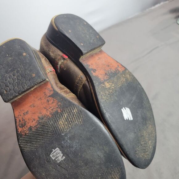 Tony Lamas Kids Durango Red & Brown Leather Cowboy Boots Size 12 - Picture 2 of 12